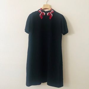Miu Miu Shift Dress w/Macrame Collar